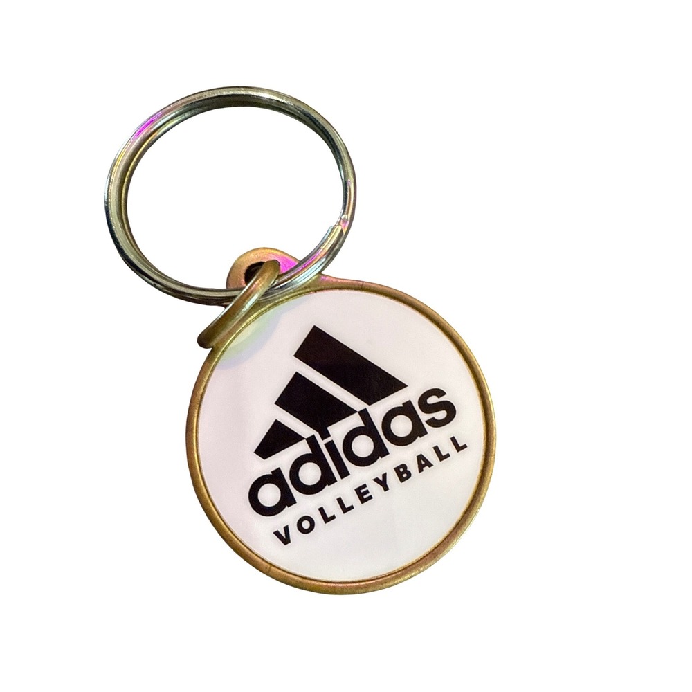 Adidas Volleyball Brass Metal Keychain Made in‎ the USA